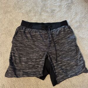 lululemon athletica Black and Gray Athletic Shorts